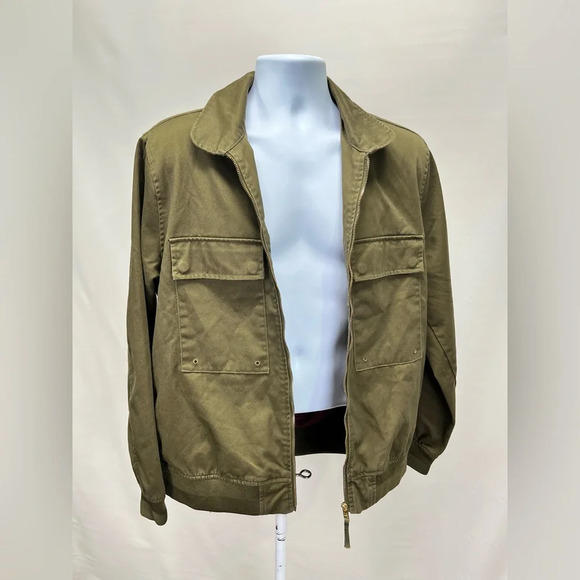 FIVE-FOUR Men’s Olive green full zip jacket size L - Picture 7 of 16